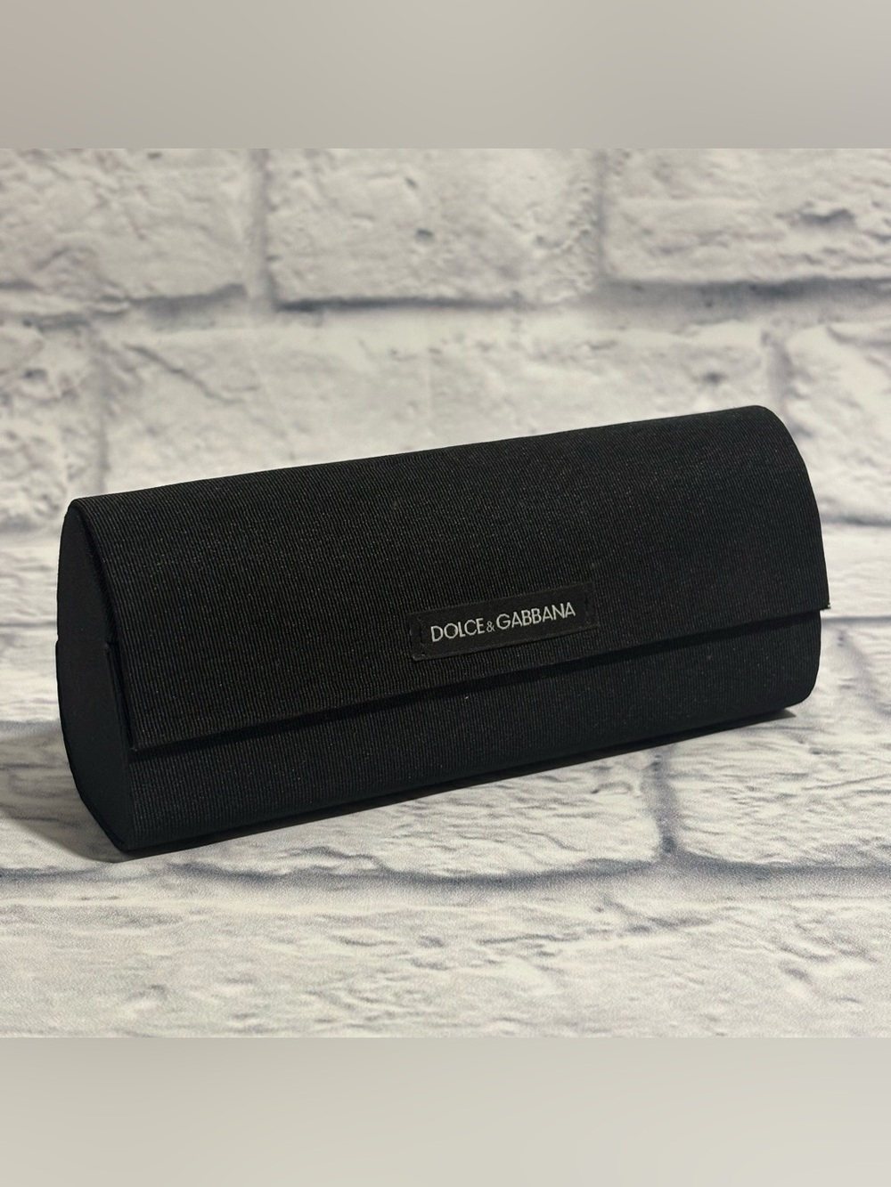 Dolce & Gabbana black fabric magnetic closure sunglasses case
